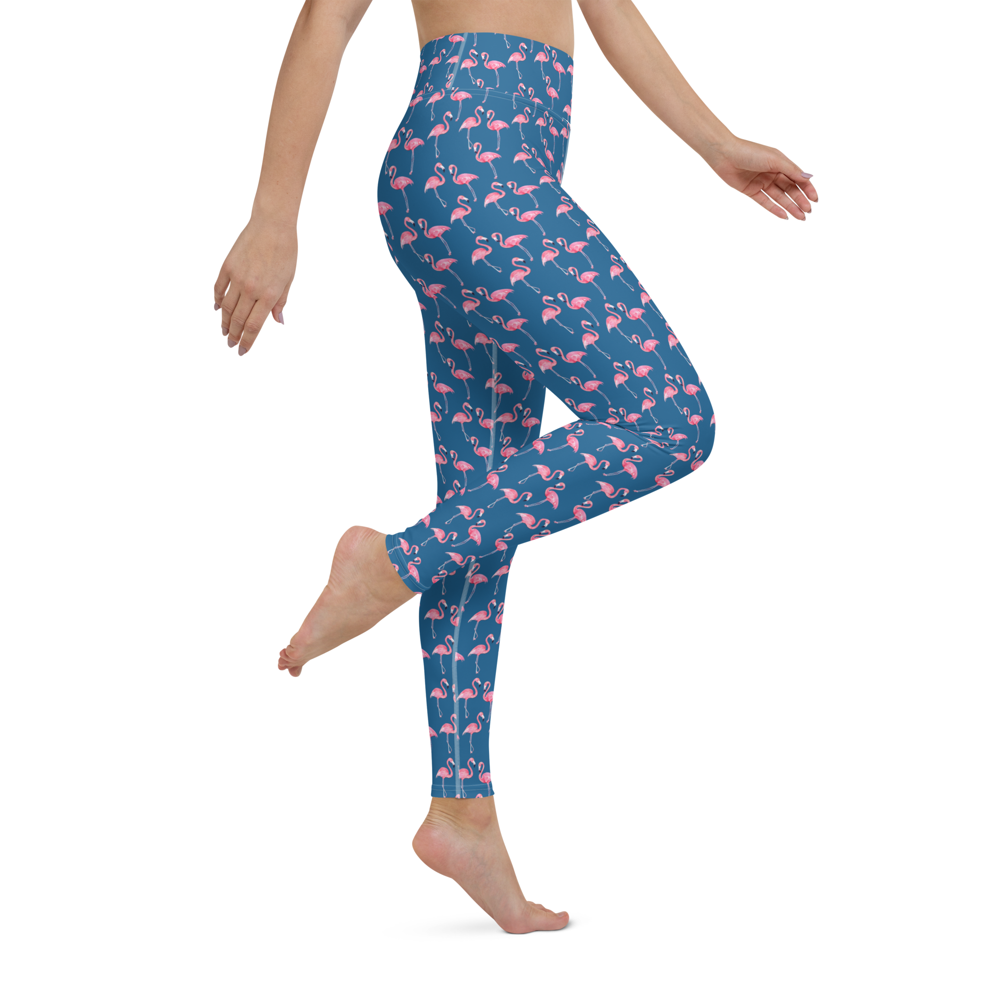Flamingo Leggings High Waist Scuba Sisters