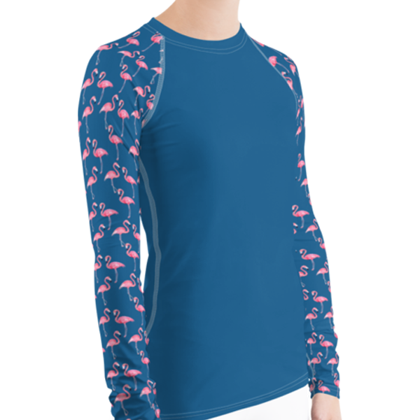 Flamingo Women's Rash Guard - Scuba Sisters Diving Apparel