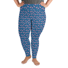 Load image into Gallery viewer, Flamingo Plus Size Leggings - Scuba Sisters Diving Apparel