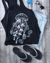 Load image into Gallery viewer, Ghost Jellies Tank - Flowy Racerback Tank - Scuba Sisters Diving Apparel