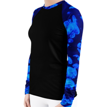 Load image into Gallery viewer, Jellyfish Bloom Women&#39;s Rash Guard - Scuba Sisters Diving Apparel