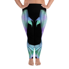 Load image into Gallery viewer, Shimmering Mermaid Tail Plus Size Leggings - Scuba Sisters Diving Apparel