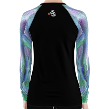 Load image into Gallery viewer, Shimmering Mermaid Tail Women&#39;s Rash Guard