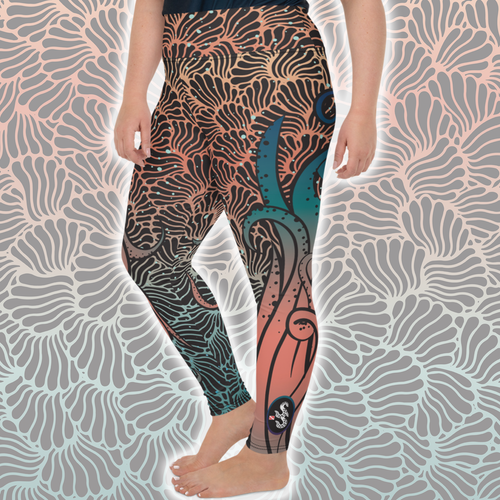 Women's Octopus Scuba Diving Leggings by Scuba Sisters