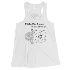Protect Our Oceans - There is No Planet B - Flowy Racerback Tank - Scuba Sisters Diving Apparel