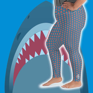 Shark Lover Plus Size Leggings - Scuba Sisters Diving Apparel