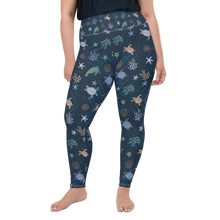 Load image into Gallery viewer, Sea Turtle Plus Size Leggings by Scuba Sisters