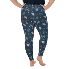 Load image into Gallery viewer, Sea Turtle Plus Size Leggings by Scuba Sisters