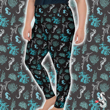 Load image into Gallery viewer, Seahorse and Sea Dragon Plus Size Scuba Leggings for Women