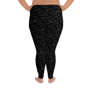 Shark Divers Plus Size Leggings - Scuba Sisters Diving Apparel
