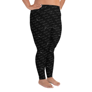 Shark Divers Plus Size Leggings - Scuba Sisters Diving Apparel