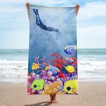 Load image into Gallery viewer, Coral Reef Beach Towel