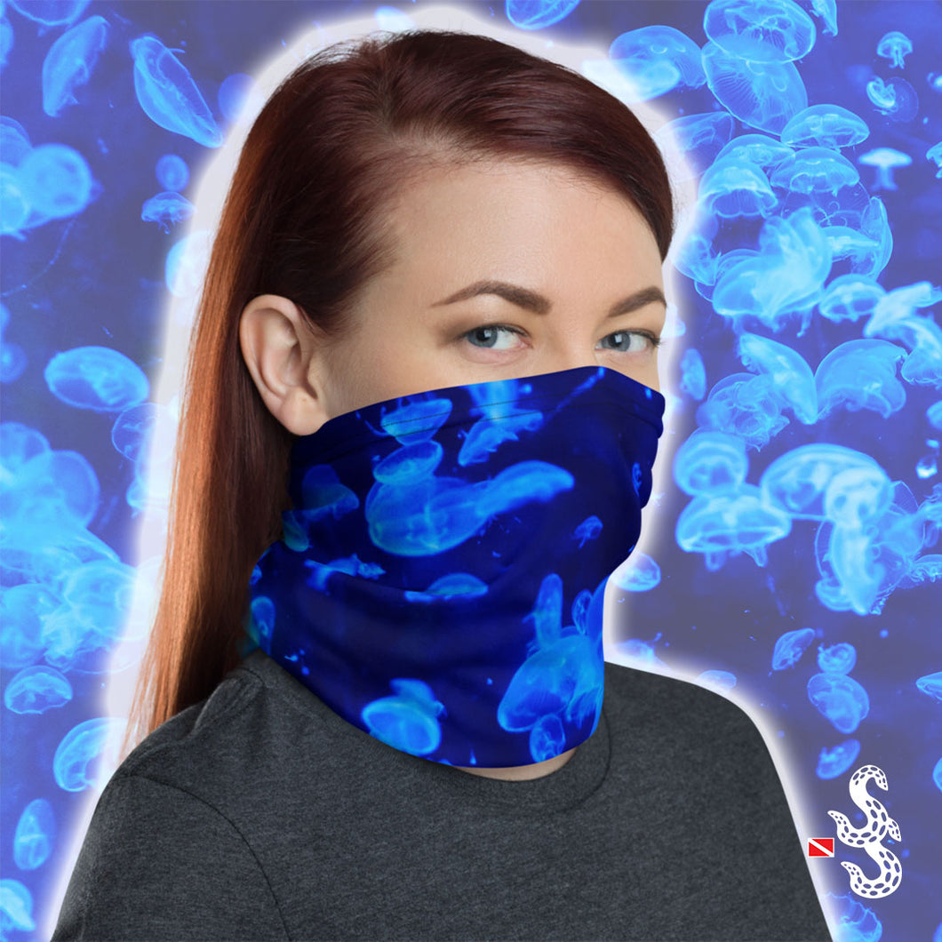 Jellyfish Neck Gaiter and Face Cover by Scuba Sisters