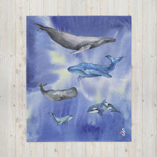 Load image into Gallery viewer, Whale Dreams Throw Blanket