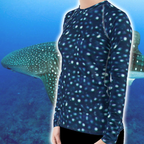 Whale Shark Rash Guard for Women by Scuba Sisters