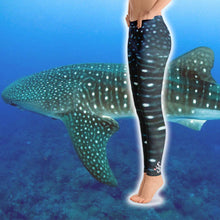 Load image into Gallery viewer, Whale Shark Leggings - Scuba Sisters Diving Apparel