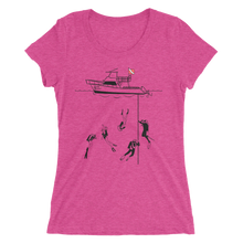 Load image into Gallery viewer, Diving With My Scuba Sisters Tee - Fitted Scoopneck - Scuba Sisters Diving Apparel