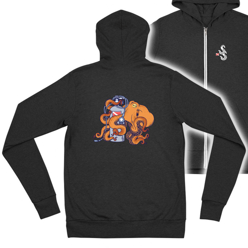 Women's Octopus Scuba Diving Zip Hoodie by Scuba Sisters