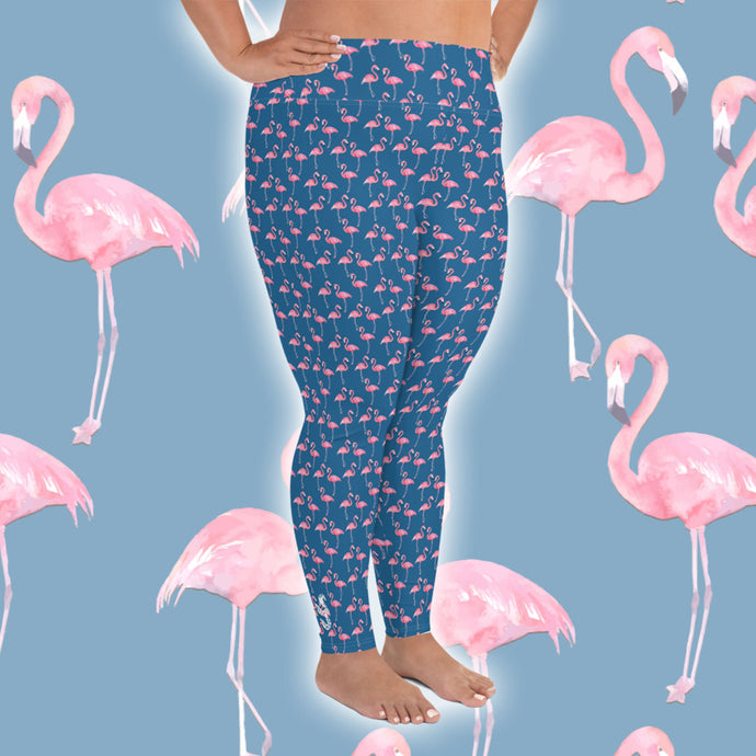 Flamingo Plus Size Leggings - Scuba Sisters Diving Apparel