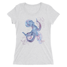Load image into Gallery viewer, Shadow Octopus Tee - Fitted Scoopneck - Scuba Sisters Diving Apparel
