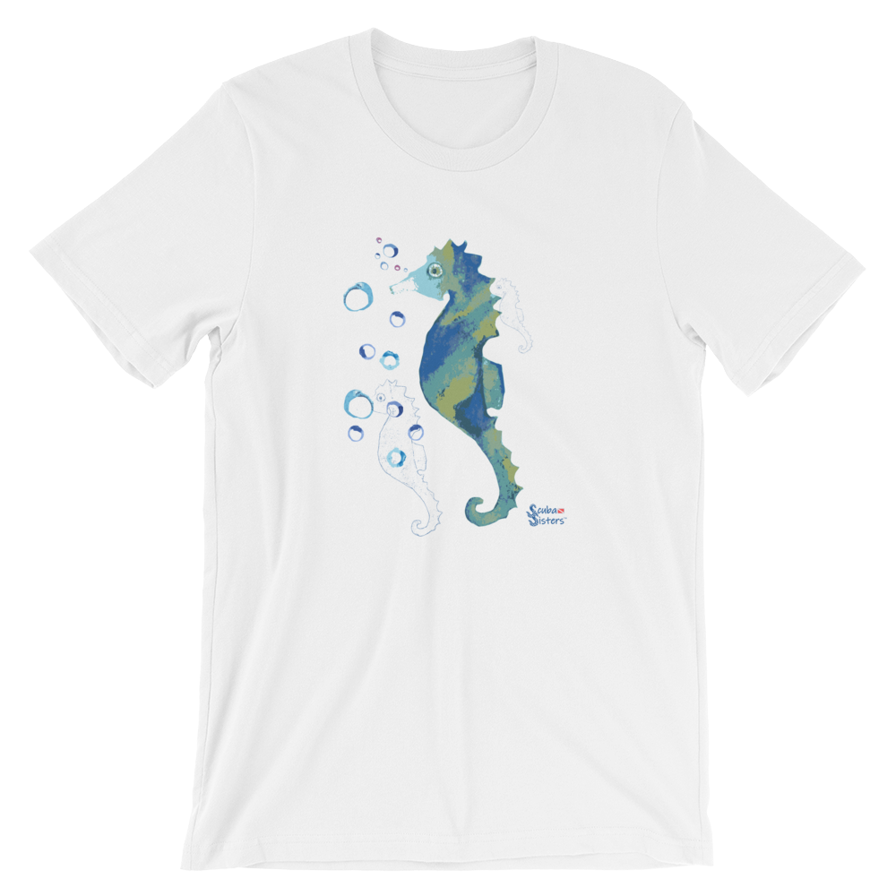 Bubbly Seahorse Tee - Unisex - Scuba Sisters Diving Apparel